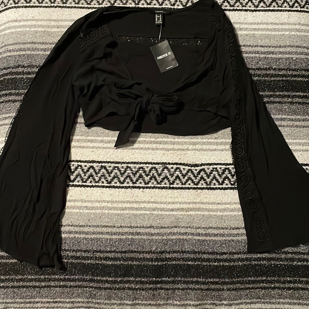 Forever 21 Long sleeve short cardigan with bell sleeves